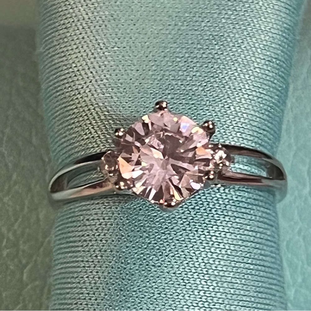 Genuine 1 Carat Moissanite in Sterling Silver